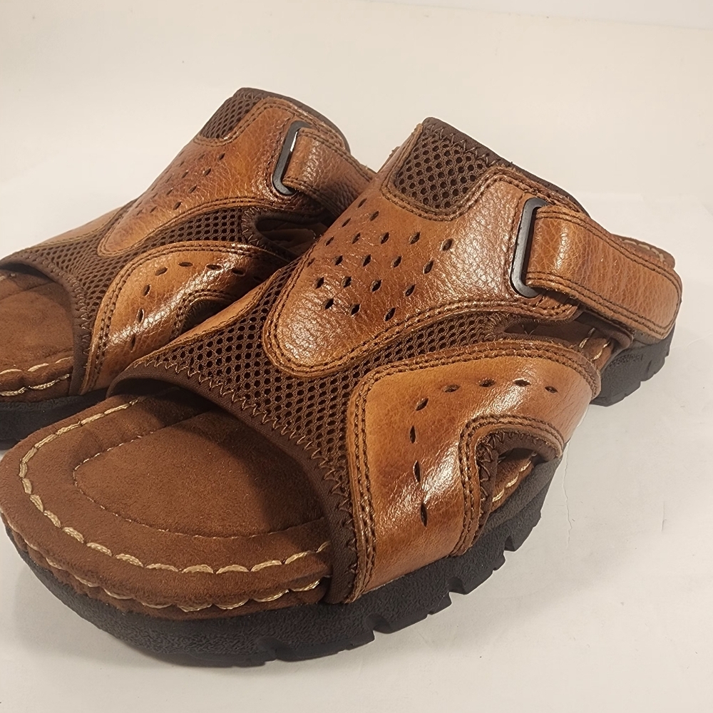 EARTH SPIRIT NWB  Men's Almond Gelron 2000 Cushion Slides, Size 10  25033168 NWT